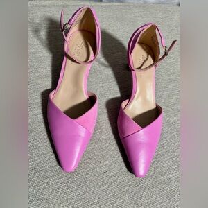 27 Edit Naturalizer Danica Ankle Strap Pointed Toe Wild Rose Pink Pumps Sz 5M
